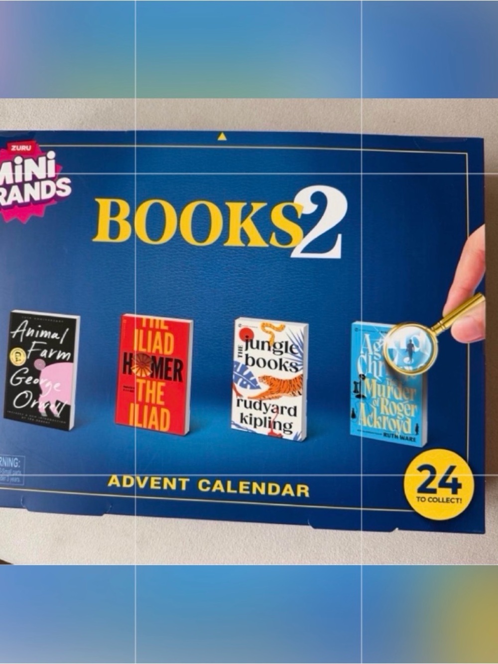 Books2 Blue Advent Calendar - Mini Brands Kids Collectible Set